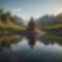 A serene landscape representing inner peace and self-reflection