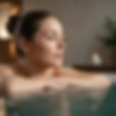 Pampering the Soul Illustration of a person practicing self-care through a relaxing spa treatment