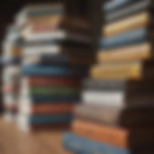 A stack of influential self-improvement books