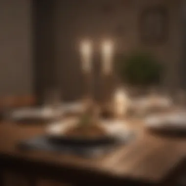 Creating the Right Atmosphere Table set for an intimate dinner