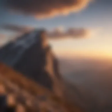 Mountain Peak at Sunrise