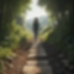 Illustration of a clear path leading towards a target