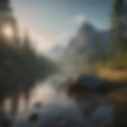 A serene landscape depicting calmness and tranquility to symbolize mindfulness