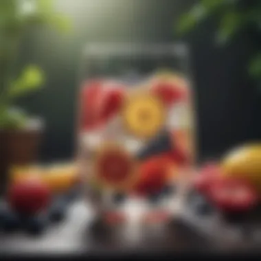 Detox Water Infused with Fruits A glass of refreshing detox water infused with fruits