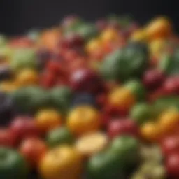 A vibrant array of fresh fruits and vegetables for detox