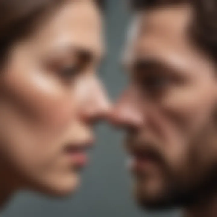 Illustration showcasing internal struggle caused by cognitive dissonance