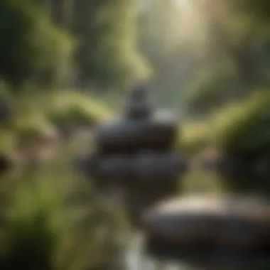 A serene landscape representing tranquility in meditation