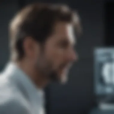 Psychologist analyzing brain scans