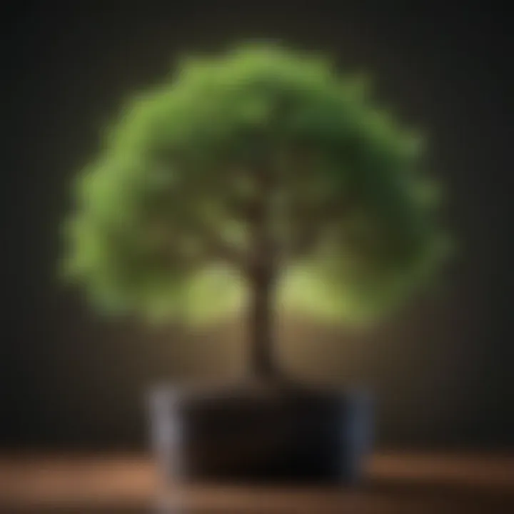 A vibrant tree representing growth and personal development.