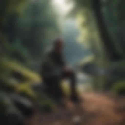 A serene landscape depicting isolation and stillness