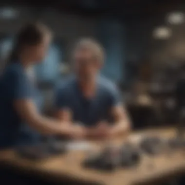 A workshop setting where individuals explore deep questions and connections.