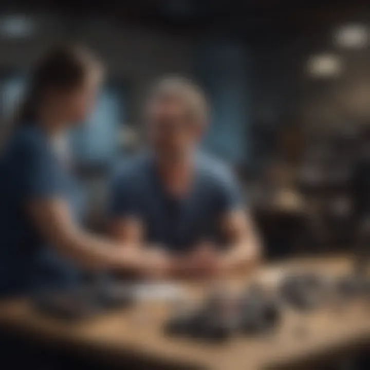 A workshop setting where individuals explore deep questions and connections.