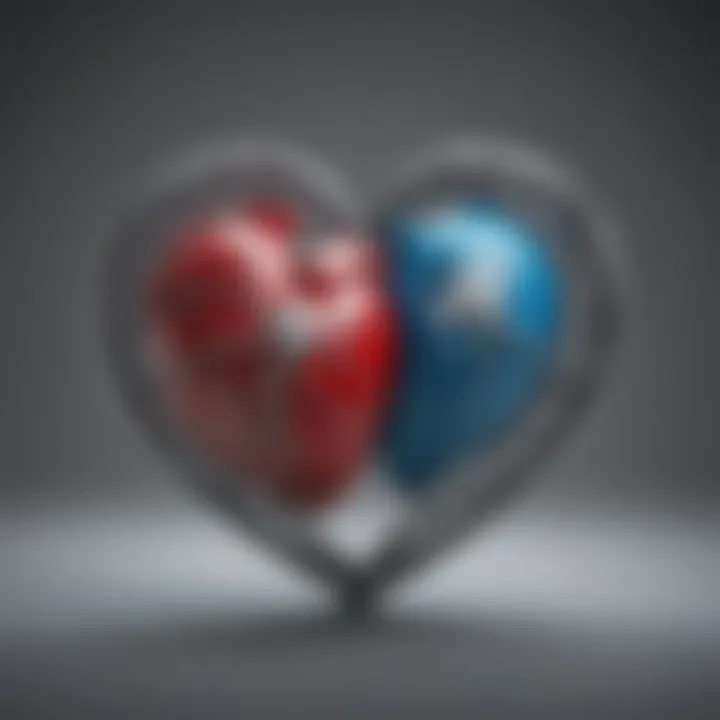 Illustration of interconnected hearts reflecting unity and empathy.