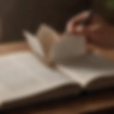 Wisdom Within Pages An open book with quotes written on pages