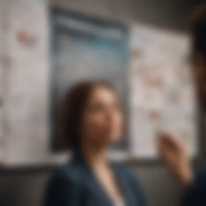A strategic planner with a vision board illustrating short-term goals.
