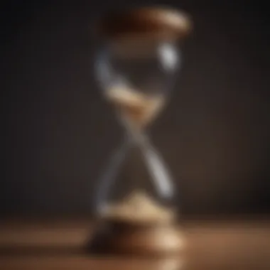 Time and Existence An hourglass symbolizing the relationship between life and time