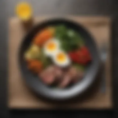 Nutrient-rich Intermittent Fasting Meal Ideas Visual depiction of a balanced intermittent fasting meal