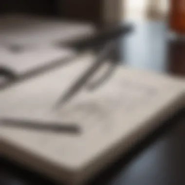 Reflection and Planning A close-up of a journal and pen symbolizing reflection and planning