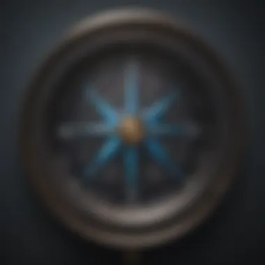 Guiding Compass of Personal Values Illustration of a compass pointing towards personal values