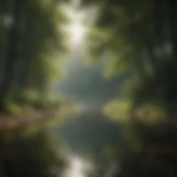 A serene landscape reflecting tranquility and peace