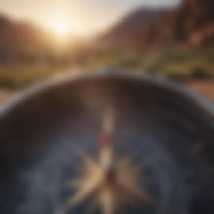 Illustration of a compass pointing towards a meaningful destination