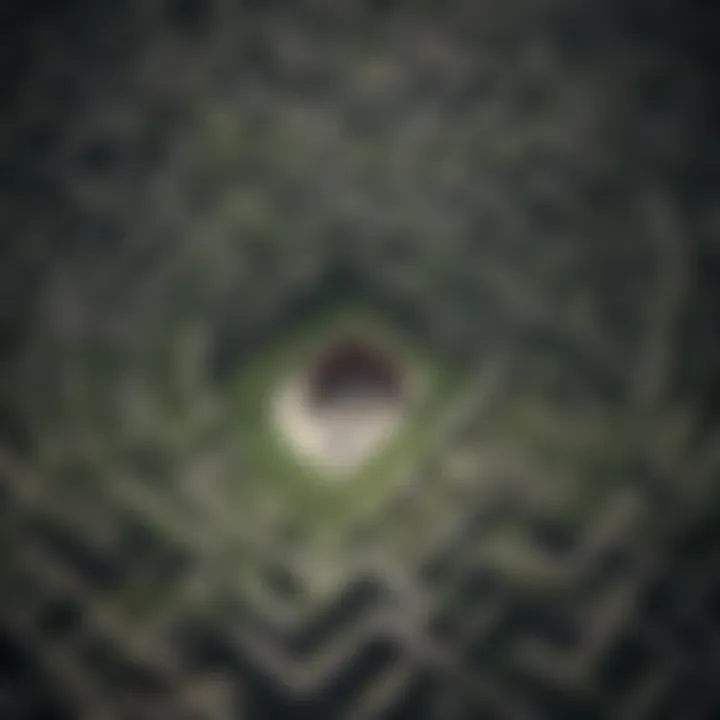 Symbolic representation of life's journey through a maze
