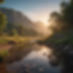 A serene landscape reflecting tranquility and joy
