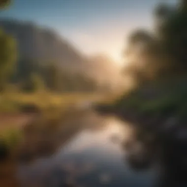 Tranquil Landscape of Happiness A serene landscape reflecting tranquility and joy