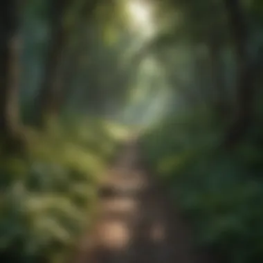 A path through a lush forest representing growth