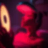 Illustration of red light therapy application
