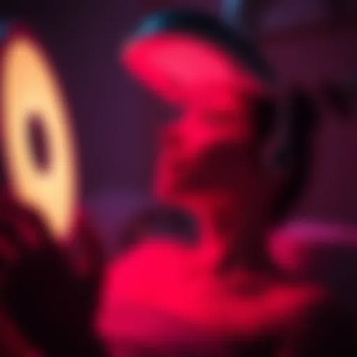 Illustration of red light therapy application
