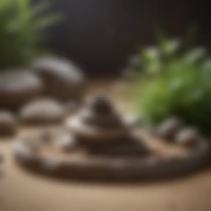 Zen garden with rocks symbolizing balance and harmony