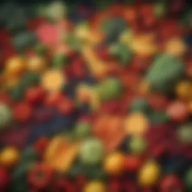 Nutrient-Rich Foods and Mental Wellness A colorful array of fresh fruits and vegetables representing a balanced diet