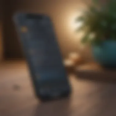 Meditation App Interface on Smartphone A smartphone displaying a meditation app interface