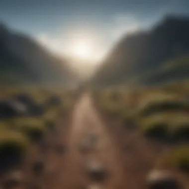 The Journey of Existence A serene landscape representing the journey of life