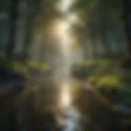 A serene landscape with a motivational quote overlay