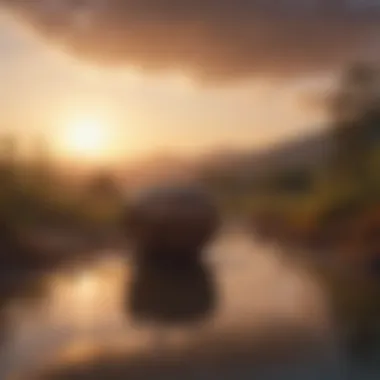 Embracing New Beginnings A serene landscape at sunrise, symbolizing new beginnings and mindfulness.