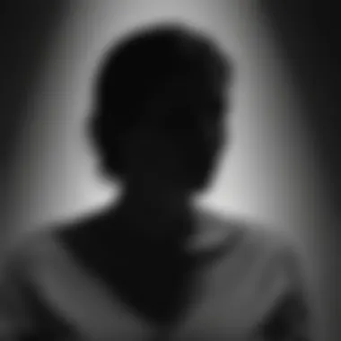 Guilt as a Shadow Abstract representation of guilt as a shadow over a person