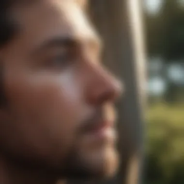 Gazing Towards Purpose A thoughtful individual gazing at the horizon