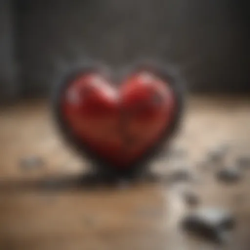 A shattered heart symbolizing betrayal