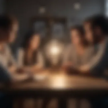 Collaborative Goal Setting A diverse group of individuals engaged in brainstorming sessions.