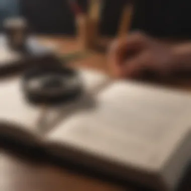 Crafting Your Vision A journal opened with handwritten goals, representing introspection and planning.