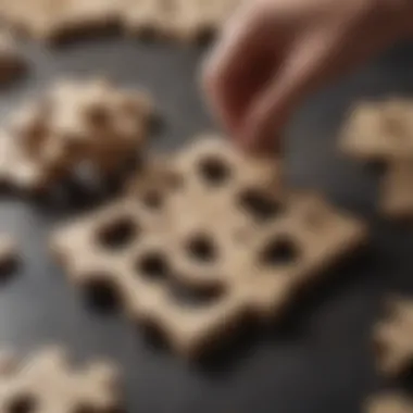 Teamwork puzzle pieces fitting together perfectly