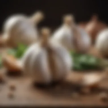 Organic Garlic for Parasite Cleanse Fresh organic garlic bulbs and cloves