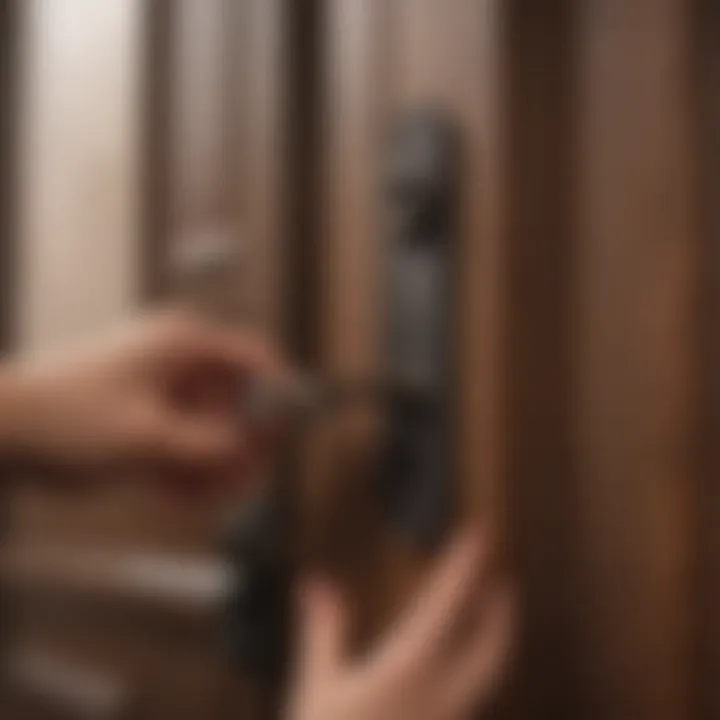 Illustration of a person holding a key to unlock a door