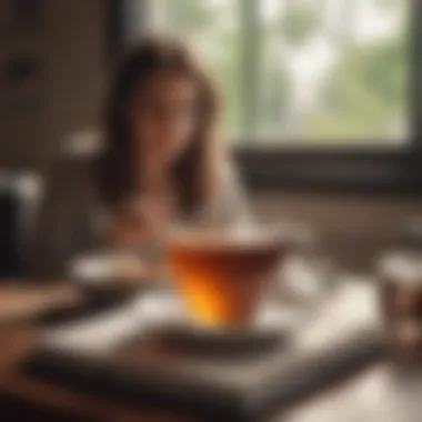 Reflective Journaling for Self-Discovery A person journaling with a cup of tea