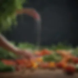 Fresh vegetables promoting gut health