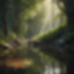 Serene reflection in nature