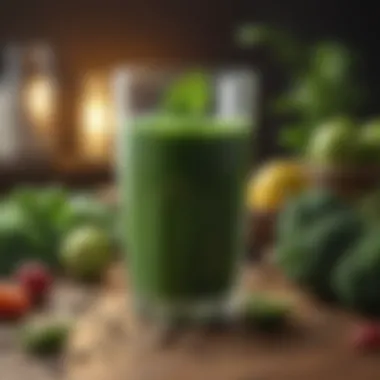 Nutrient-Packed Elixir Healthy green smoothie with superfoods