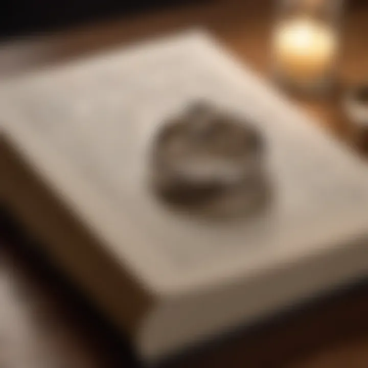 An open book with highlighted passages and notes